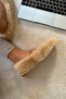 Women's Furry Ballerinas Beige - 3
