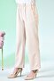 Women's Loose Leg Large Size Pants Elastic Waist Mink - 5