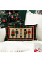 New Year's Themed Lead Soldier Patterned Velvet Throw Pillow Case 35X55 cm - Decorative Pillow Case