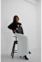 Motifed Oversize Black Knitwear Sweater - 3