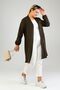 Women's Long Hijab Cardigan Ottoman Orgu Celik Khaki - 6