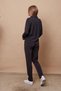 Women's Stylish Lightweight Lycra Modal Fabric Collar Long Sleeve Side Slit Shirt(Jument for Pants 49 - 7