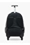 Logo Print Trolley Backpack with Retractable Handle - 48x34x23 cm - 5