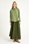 Green Poplin Short Shirt