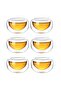 Double Wall Sauce Bottle 35 Ml 6 Pieces| 6-Piece Borosilicate Glass Sauce Cookie Mini Bowl Set