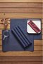 Navy Blue 6-Piece Wicker Look Bready American Service - 15298