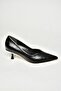T820055209 Black Low Thin Heeled Women's Shoes - 5