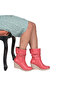 Genuine Leather Wedge Heel Pomegranate Flower Women's Boots