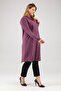 Women's Large Size Rhinestone Ayrobin Shirt Tunic Plum - 5