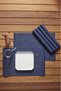 Navy Blue 6-Piece Wicker Look Bready American Service - 15298 - 2