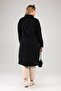 Women's Large Size Rhinestone Ayrobin Gomlek Tunik Black - 7