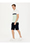 Navy Blue Slim Fit Jean Bermuda Shorts 50269605-Vr033 - 3