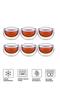 Double Wall Sauce Bottle 35 Ml 6 Pieces| 6-Piece Borosilicate Glass Sauce Cookie Mini Bowl Set - 2