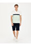 Navy Blue Slim Fit Jean Bermuda Shorts 50269605-Vr033