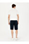 Navy Blue Slim Fit Jean Bermuda Shorts 50269605-Vr033 - 4