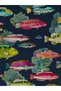 South Collection Multicolored Abstract Fish Figures Patterned Modern Decorative Carpet 07 - 4