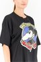 Women Crew Neck Short Sleeves Graphic Print T-shirts, Black - 3
