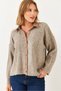 Women's Mink Polo Collar Cardigan Th241063 60251875 - 6