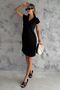 Women's Polo Neck Modal Fabric Short Sleeve Comfortable Fit Dress - 3