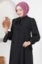 Fashion Women's Evening Dress with Scarf Collar Ferace - 2662 - 3