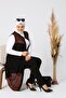 Women's Large Size Clothing Vest Sheer Rhinestone Long Vest - 8