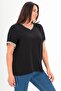 Trend42Plus Plus Size Knitwear Banded Black Blouse - 3