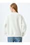 Oversize Sweatshirt Crew Neck College Embroidered Embellished - 4