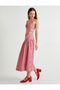X Tuba Ünsal - Midi Checkered Flared Balloon Skirt with Lining - 2