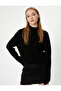High-Neck Sweater with Long Sleeves and Frayed Detail - 2