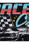 Crop T-Shirt Racing Themed Printed Chain Detail Slim Fit Crew Neck - 6