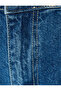 Straight Leg Jeans Stripe Detailed Buttoned Regular Waist Cotton - Longer Straight Jeans - 6