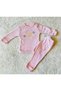 Beautiful Written Organic Newborn Corduroy Pink Fabric Baby Girl 2-Piece Hospital Release Cotton Set