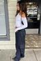 White Boat Neck Long Sleeve Women's Bodysuit Sh201 - 3