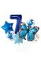 Blue Butterfly Foiled Age Balloon Set - 3