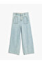 Wide Leg Jeans with Pockets Cotton - Wide Leg Jeans - 3