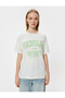 College Printed Oversize Crew Neck T-Shirt - 3