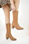 Genuine Leather Women's Daily Classic Heeled Boots DD9911 - 3