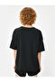 Oversize Sports T-Shirt Slogan Printed Crew Neck Short Sleeve - 4