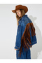 X Zeynep Bastık - Embroidered Denim Jacket with Suede Look, Tassel Pocket Detail, and Buttons - 2