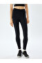 Skinny Fit Soft Button Sports Leggings with Regular Waist Stitching Detail - 3