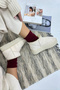 Beige Fur Women's Boots Gd50 - 2