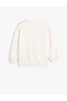 Teddy Bear Printed Sweatshirt Long Sleeve Crew Neck Ribbed - 2