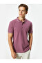 Slim Fit Polo T-Shirt Short Sleeve Stripe Detailed Cotton