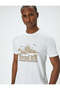Slogan Print Cotton Crew Neck Slim Fit T-Shirt - 2