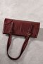 Women's Buckle Shoulder Bag Mng Burgundy - 7