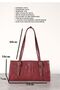 Women's Buckle Shoulder Bag Mng Burgundy - 5