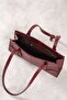 Women's Buckle Shoulder Bag Mng Burgundy - 8