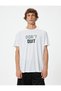 Basic Crew Neck Short Sleeve Slogan Printed Sports T-Shirt - 3