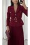 Claret Red Premium Suit Set - 2