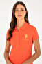 Women's Pomegranate Blossom Basic Polo Neck T-Shirt 50280071-Vr039 - 2